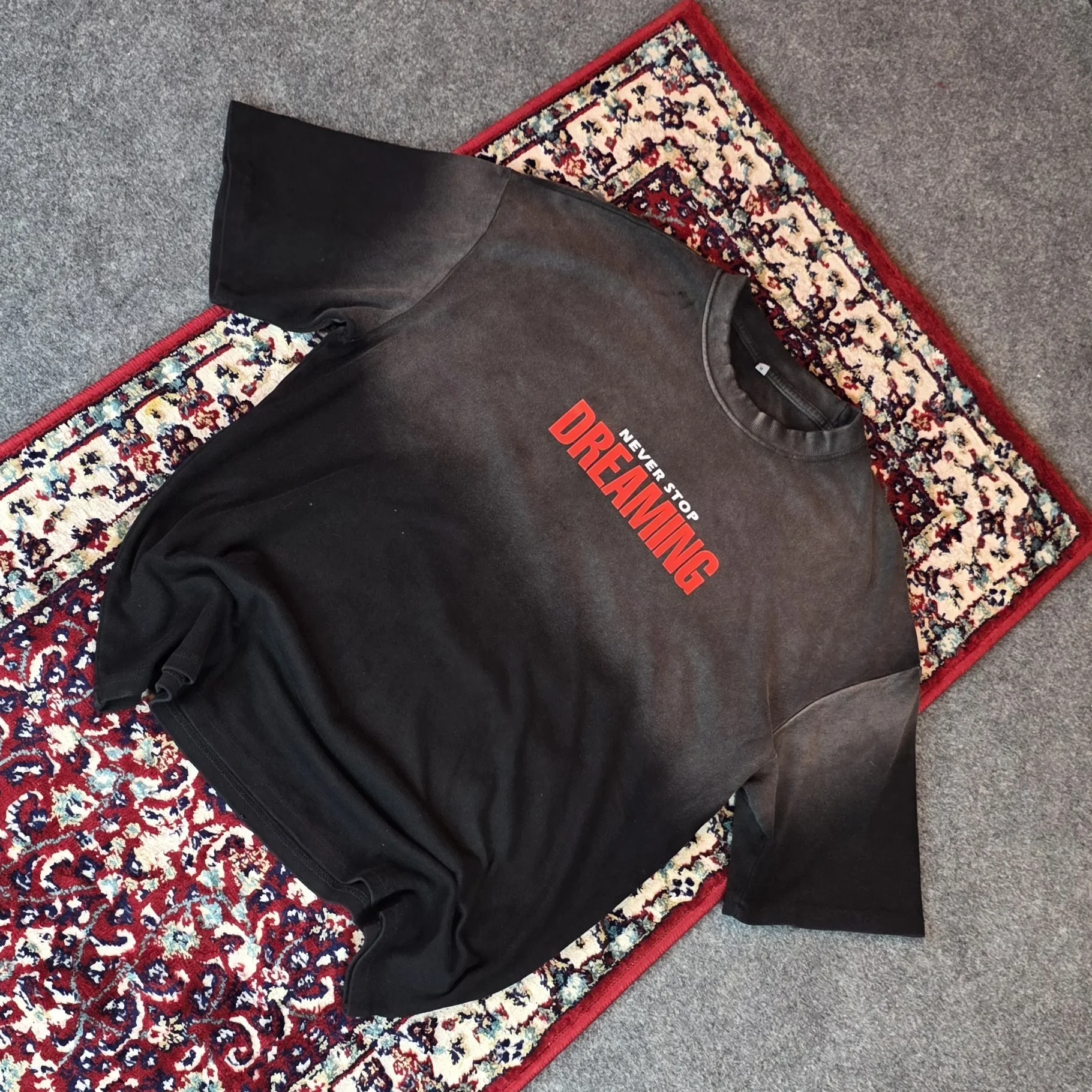 NEVER STOP DREAMING VINTAGE WASHED STREETWEAR Drop_233134.jpg NEVER STOP DREAMING Vintage Washed Oversized T-Shirt – Premium Interlock Fabric - Image 1